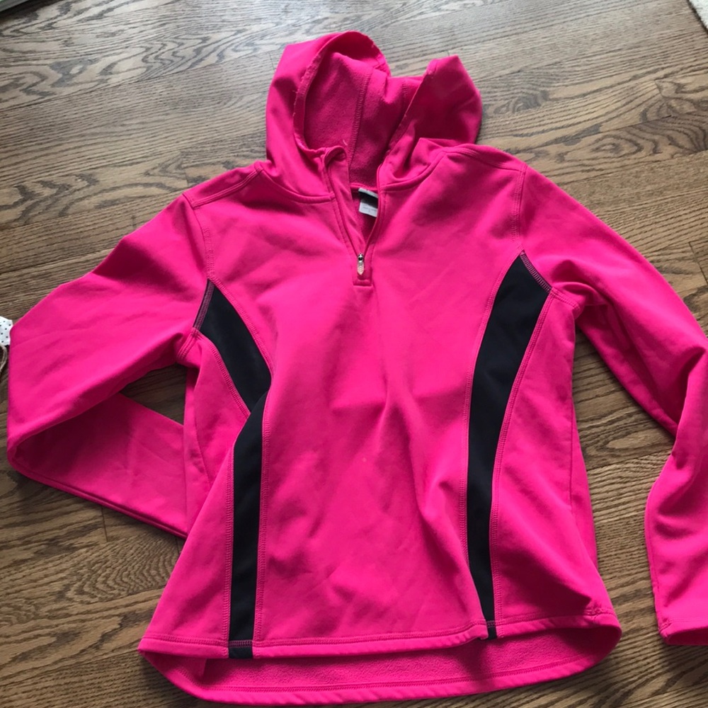 Champion hooded 1/4 zip up sweatshirt